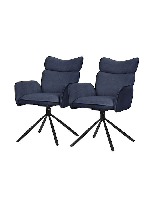 Stühle Speisesaal Blau 2Stück 63x68x89cm