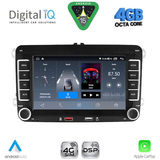 Digital IQ Автомобилна Аудио Система за Seat Alhambra 2004-2016 (Bluetooth/USB/Wi-Fi/GPS/Apple CarPlay/Android Auto) с Touch Screen 7"