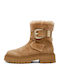 Wildleder Stiefeletten Damen Beige