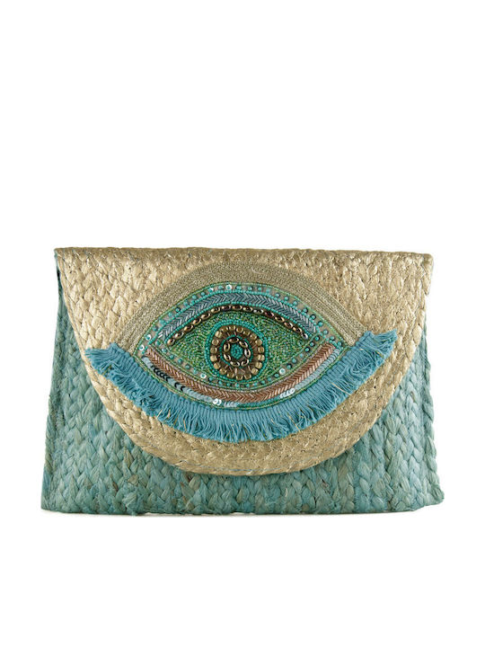 Straw Women's Bag Crossbody Light Blue