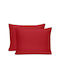 Cotton Box Tonne Pillowcase Set with Envelope Cover Red 50x70cm.