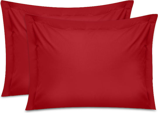 Baumwolle Kissenbezüge Set mit Umschlagumschlag Rote 50x80cm