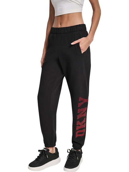 DKNY Παντελόνι Φόρμας Μαύρο
