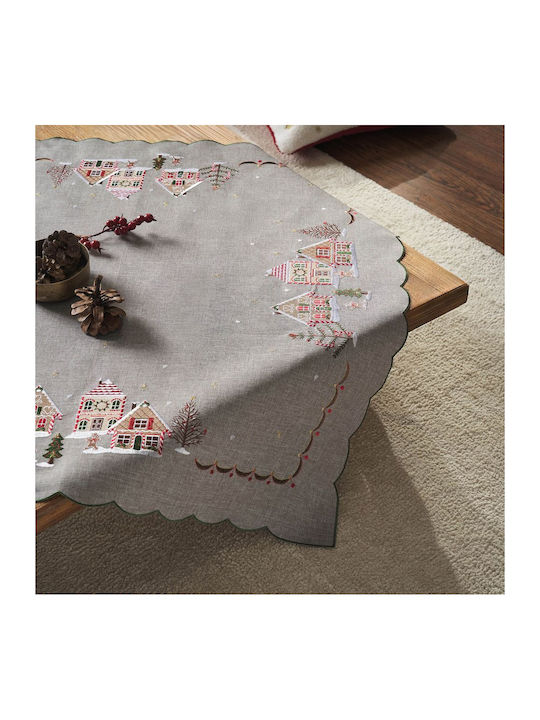 Gofis Home Christmas Tablecloth Square Fabric L...