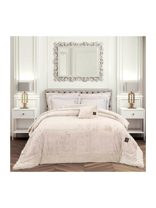Greenwich Polo Club Bettbezug mit Hollowfiber-Füllung Großes Doppelbett 240x250cm 3962 Ivory 850 GSMGsm 12 togs Togs