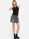 Τζιν Ψηλόμεση Mini Φούστα Denim