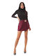 Mini Skirt Burgundy