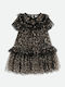 Παιδικό Φόρεμα Τούλινο Animal Print Black
