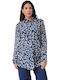 Langärmeliges Damenhemd Blau shi-25-2691-(blau)