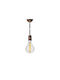 Adeleq Pendant Light Pink with Socket E27 16.5x16.5cm