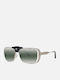 Men's Sunglasses With Silver Metallic Frame And Grey Lens