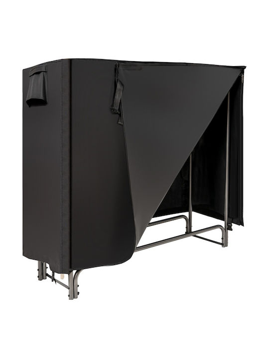 Costway Μεταλλικό Ράφι Αποθήκευσης Ξύλων 122.5x35.5x122.5cm Μπρούτζινο