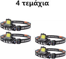 Wuben Lanternă de Cap Reîncărcabilă LED 2800lm 4buc