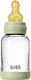 Bibs Glass Baby Bottles Anti-colic Set with Rubber Teat for 0+ Months Green 120ml