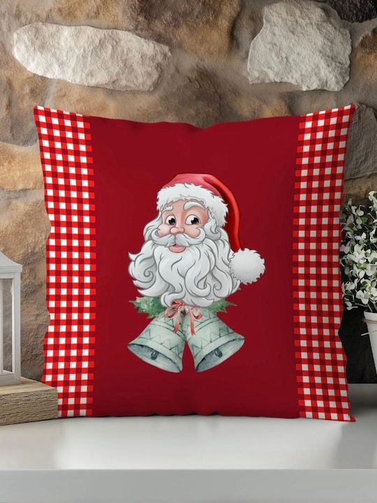 Mc Decor Χριστουγεννιάτικο Διακοσμητικό Μαξιλάρι Κόκκινο 45x45εκ.