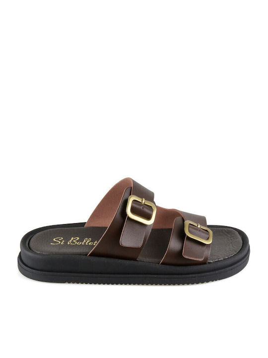 Silia D Δερμάτινα Γυναικεία Σανδάλια Flatforms ...