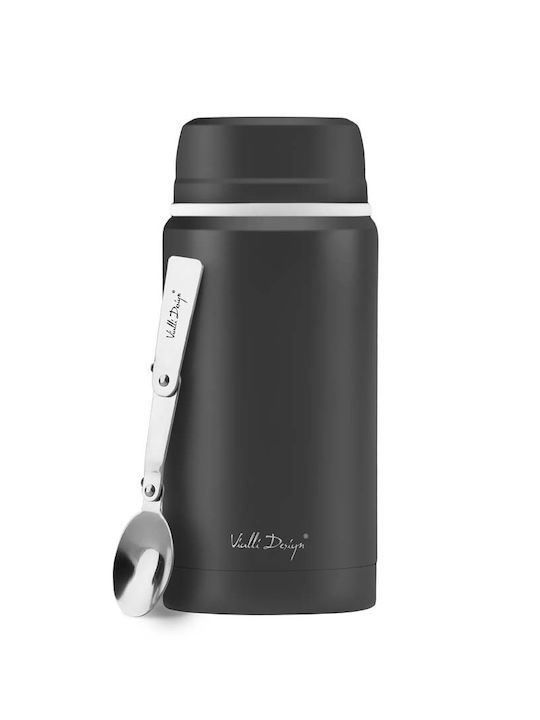 Vialli Design Δοχείο Φαγητού Inox Θερμός Γκρι 750ml