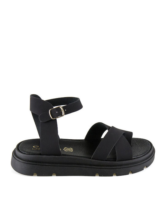 Silia D Δερμάτινα Γυναικεία Σανδάλια Flatforms ...