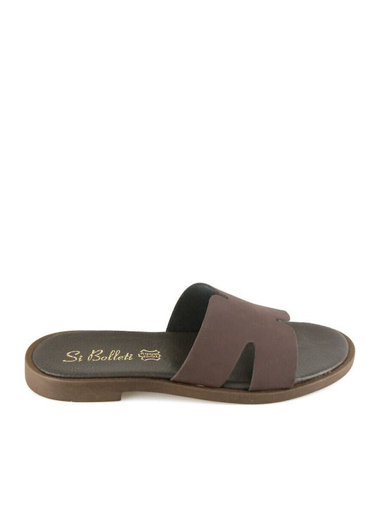 Silia D Leather Women's Flat Sandals in Brown C...