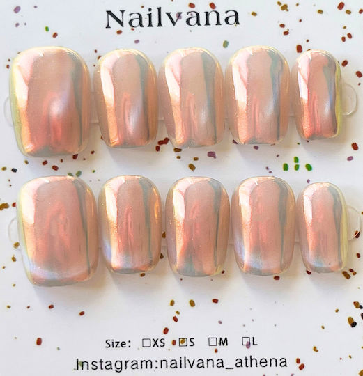 Nailvana Tipsuri Unghii False Handmade Sunset Glow Press-on Medii