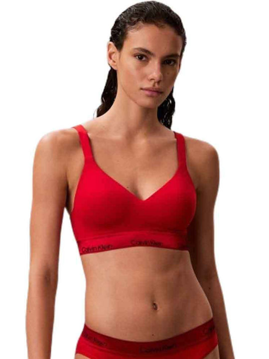 Bralette Γυναικείο Μπουστάκι Κόκκινο με Ελαφριά Ενίσχυση