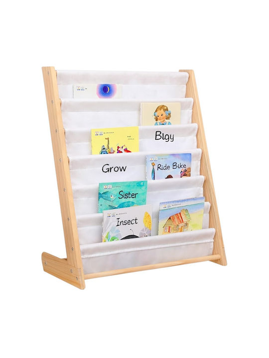 Bibliotecă Perete Lemn Bej 64x30x79cm