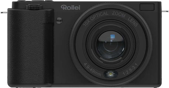 Rollei Compactline 10x Flip Screen Kompaktkamera 64MP Optischer Zoom 10x Schwarz
