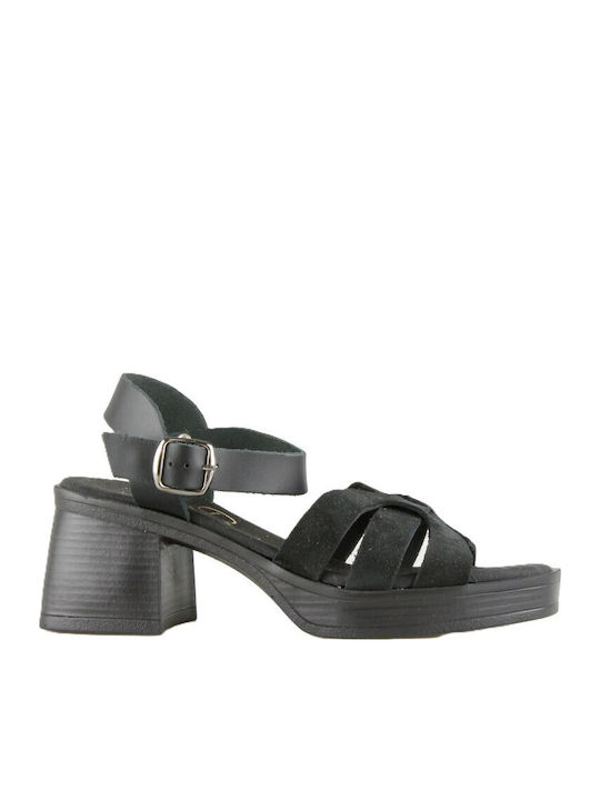 Silia D Din piele Sandale Negre