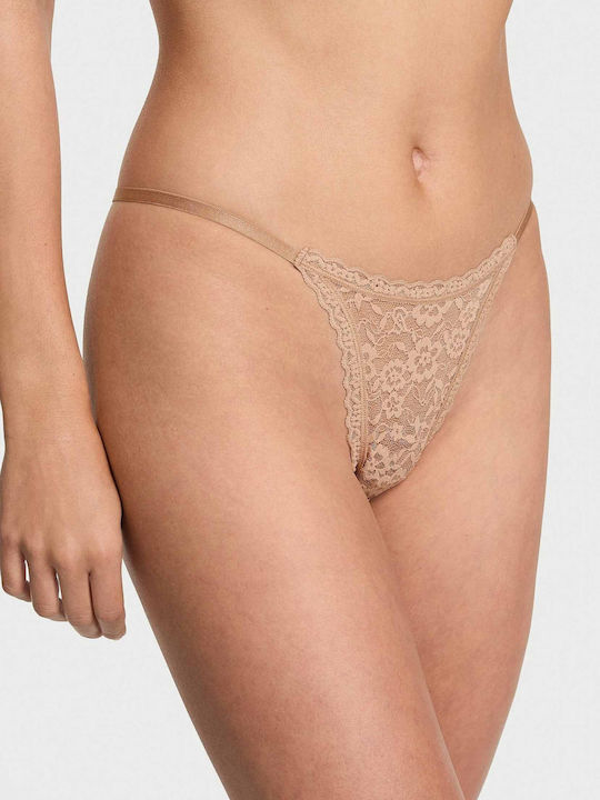 Victoria's Secret Γυναικείο String Μπεζ