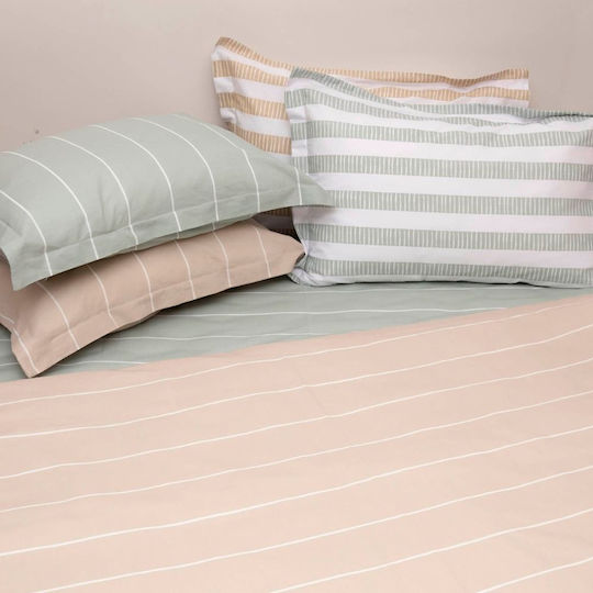 Anna Riska Duvet Cover Cotton Semi-double 180x240 Mix & Match 120 Beige