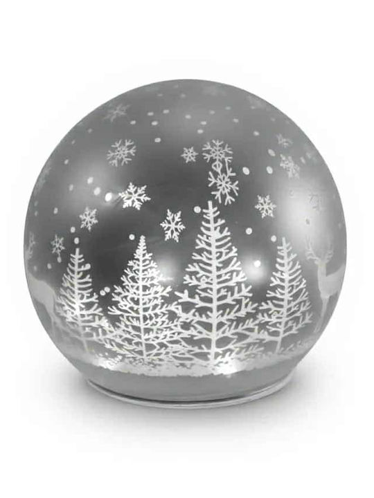 Weihnachtliche Schneekugel Beleuchtet mit Bälle 12x11.5x12cm 1Stück