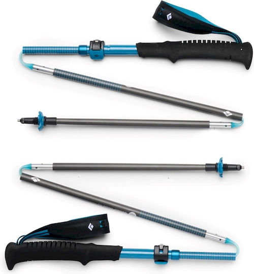 Black Diamond Pair of Compact Carbon Fiber Trekking Poles Distance Black 364gr