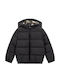 Kids' Quilted Jacket with Hood Jet Black