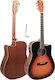 V-tone Semi-Acoustic Guitar Cutaway Sunburst