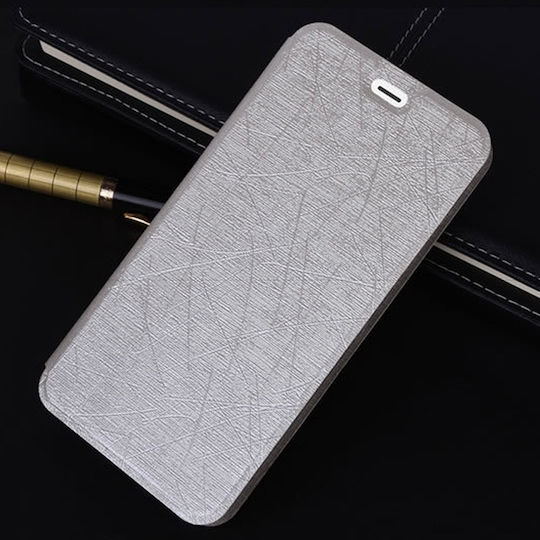 Leather Case Lenovo A5 Egyptian Texture Horizontal Opening Silver Case