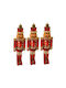 Set Of 3 Nutcrackers 3x12cm Red