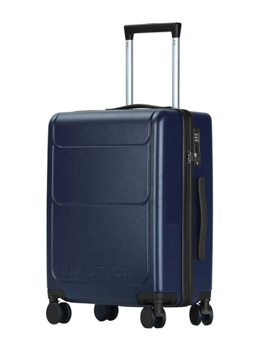 Nautica Cabin Travel Suitcase Hard Blue with 4 Wheels Height 55cm