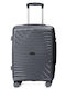 Nautica Large Travel Suitcase Hard Gray with 4 Wheels Height 75cm
