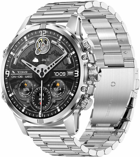 Microwear CF53 Smartwatch mit Pulsmesser (Silver Steel)