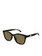 Gucci Women's Sunglasses with Brown Tartaruga Plastic Frame and Yellow Lens GG1984SK 003