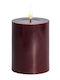 Sirius Christmas Burgundy Battery Candle 10x7.5cm