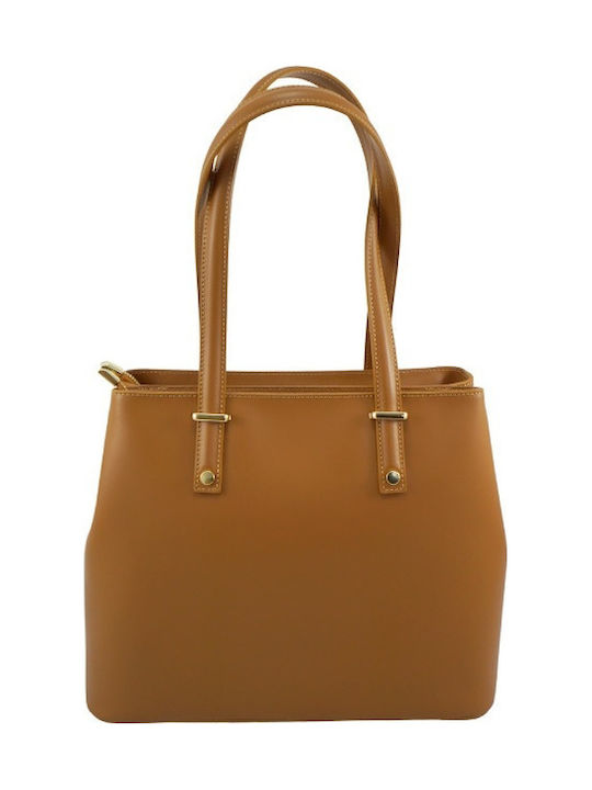 Mybag De piele Geantă de damă De umăr Tabac maro