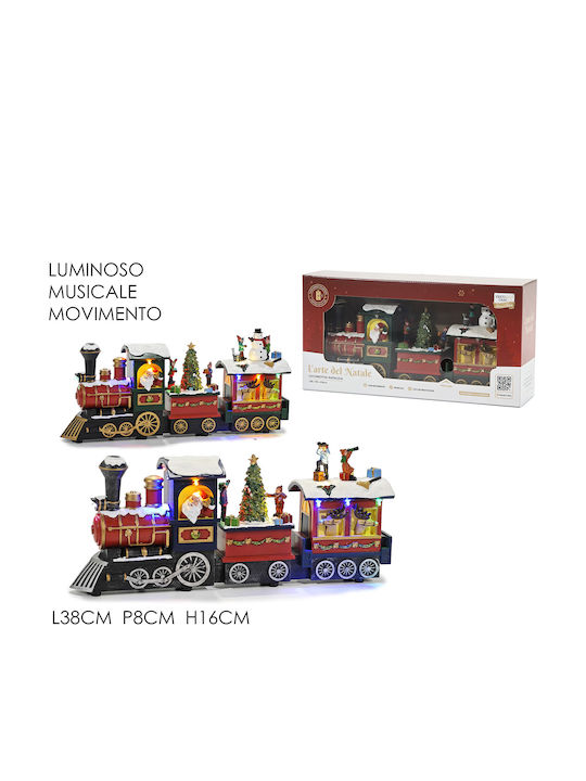 General Trade Christmas Illuminated Decorative with Battery with Music and Movement 38x16cm.