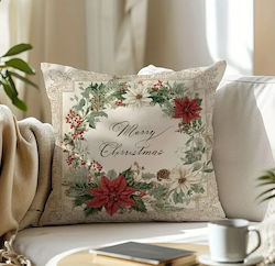 By Queen Limited Festive Edition Μαξιλαροθήκη Merry Wreath Αλεξανδρινά Κουκουνάρια 45x45εκ By Queen Limited Festive Edition Μαξιλαροθήκη Merry Wreath Αλεξανδρινά Κουκουνάρια 45x45εκ