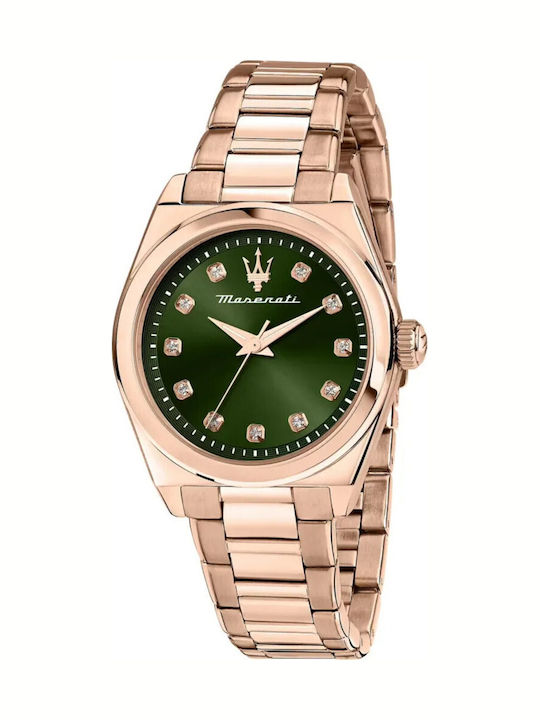 Maserati Women's Watch with Pink Gold Metal Bracelet