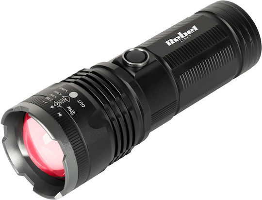 Rebel Rechargeable Flashlight LED IP65 with Maximum Brightness 2000lm