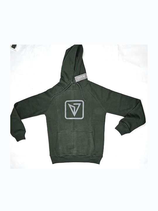 Magnetic North Sweatshirt with Hood Green