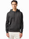Sign Off Sweatshirt with Hood Faded Black