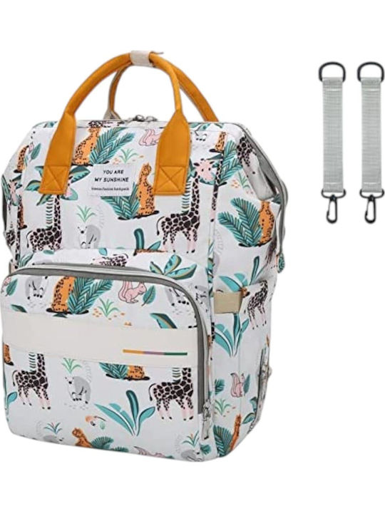 Queen Mother Jungle Animals You Are My Sunshine Backpack White Queen Mother Jungle Animals You Are My Sunshine Backpack White