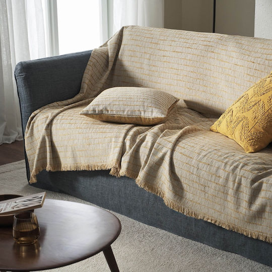 Gofis Home Vespera Sesselüberwurf Jacquard 148x180cm Gold 148/04